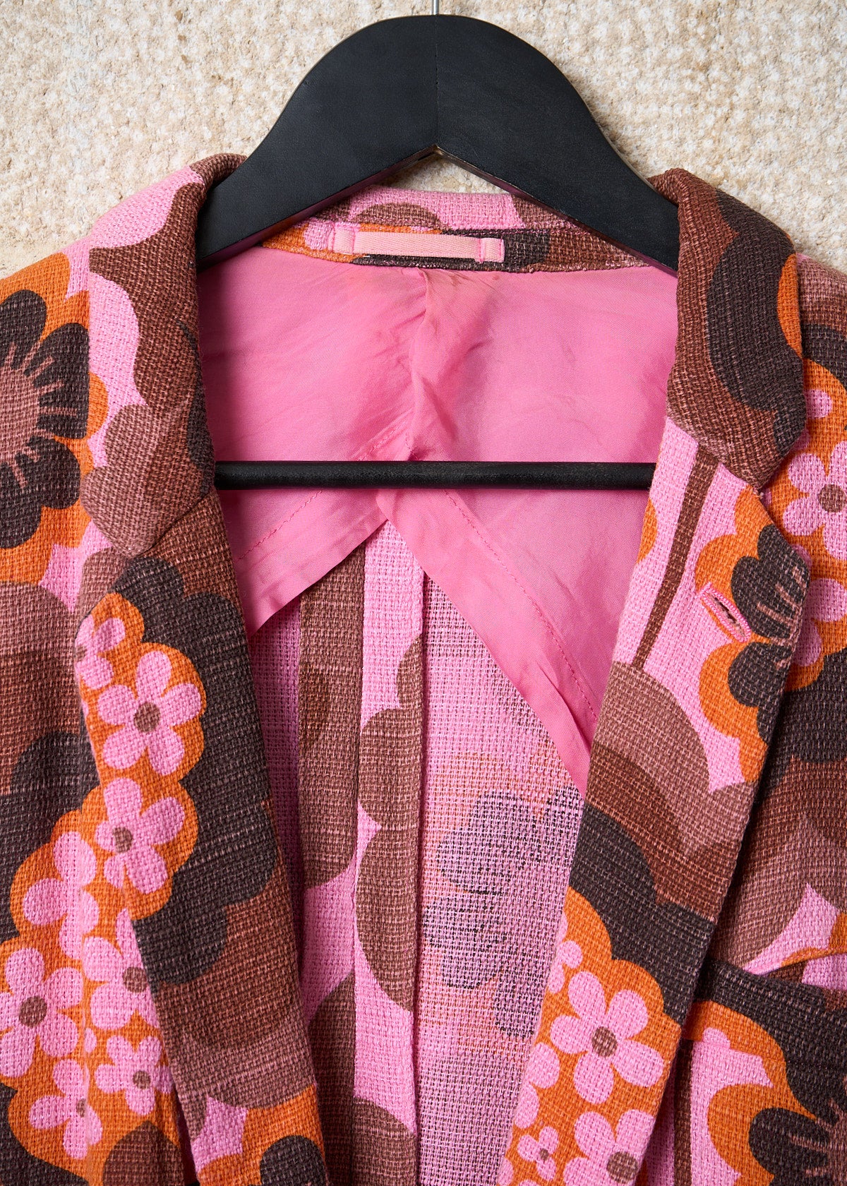 HOMME PLUS PINK PANTHER PSYCHE FLORAL COTTON BLAZER SS2005 - SMALL