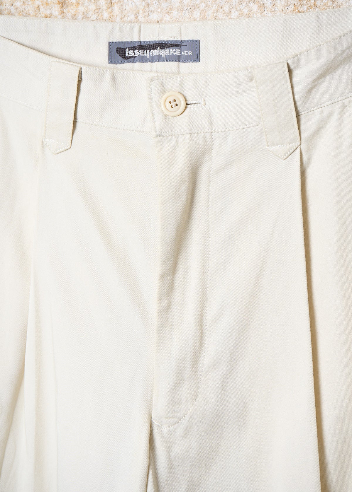 White Cotton Zip Modulable Pants 1980's - Small