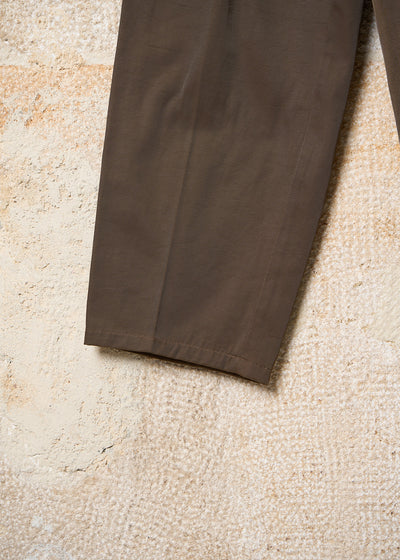 Brown Pleated Relax Pants 1980's - Medium