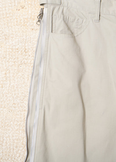 Grey Cotton Ripstop Side Zip Pants 1990's - 2