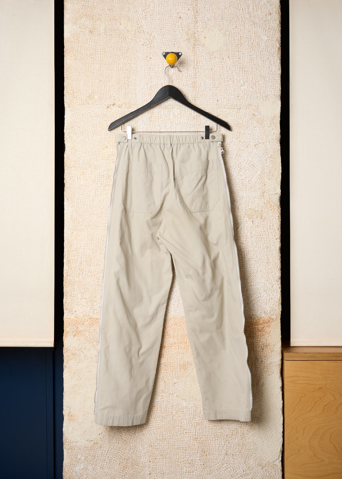 Grey Cotton Ripstop Side Zip Pants 1990's - 2