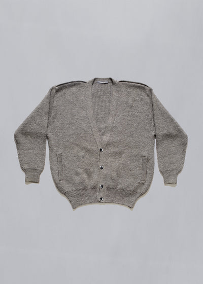 Mixed Lines Wool Cardigan 1980's - Large - The Archivist Store