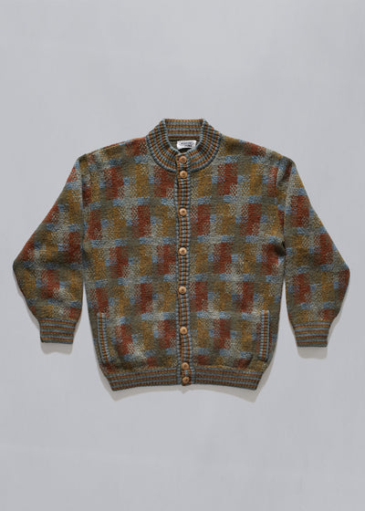 Mohair Multi Pattern Cardigan 1980's - X-Large - The Archivist Store