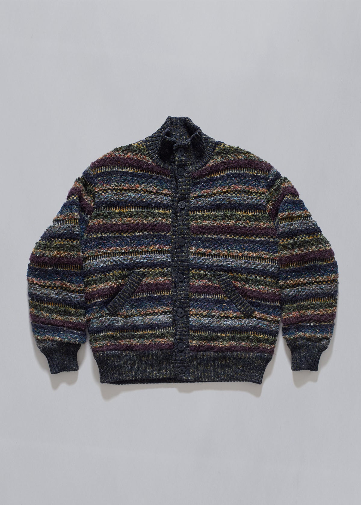 Boucle Wool Reversible Cardigan 1980's - X-Large - The Archivist Store