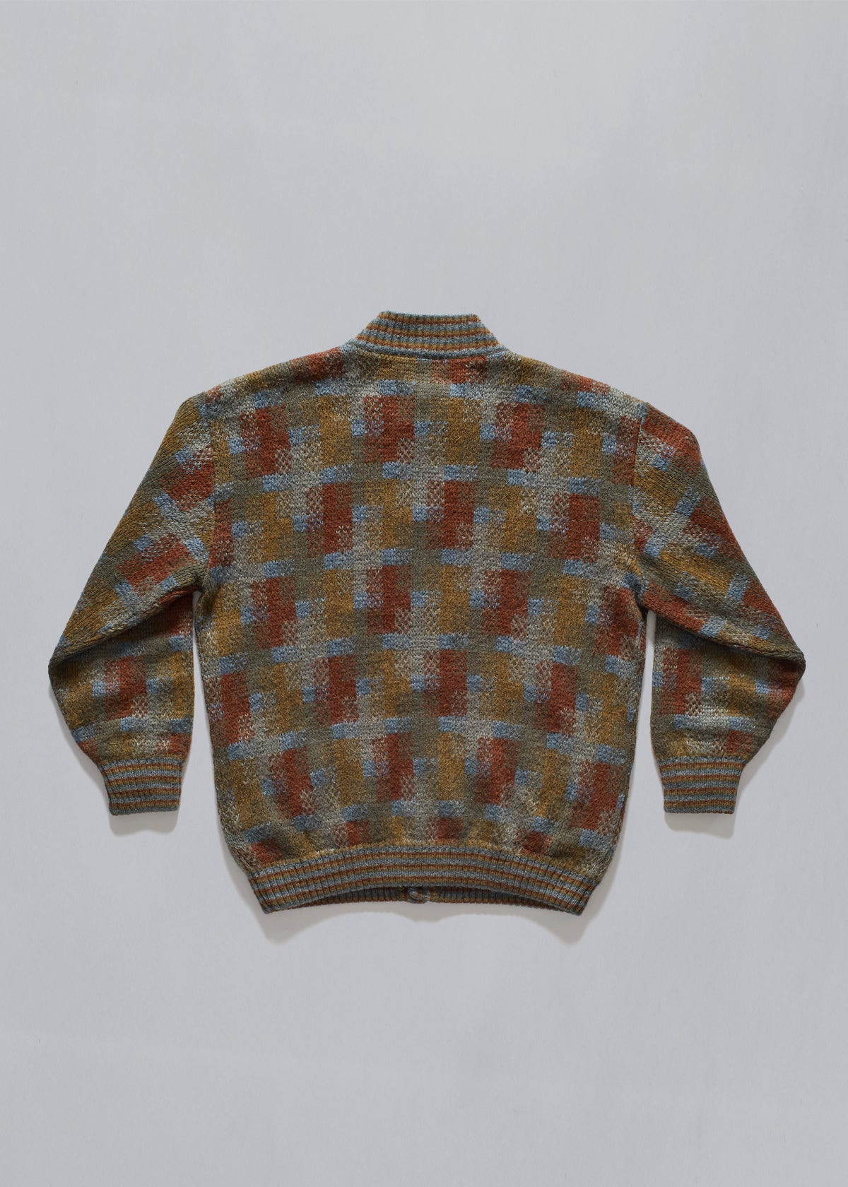 Mohair Multi Pattern Cardigan 1980's - X-Large - The Archivist Store