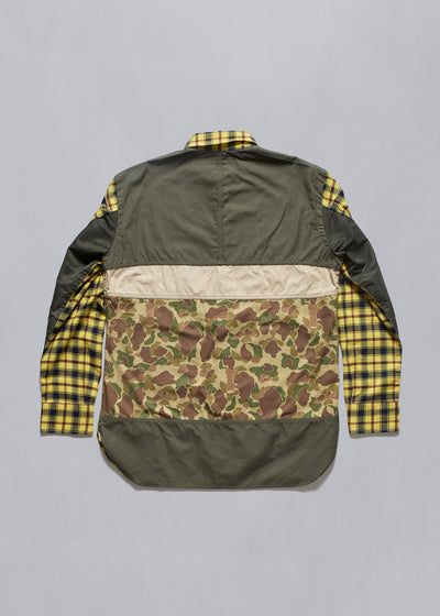 Tartan & Camo Patchwork Overshirt SS2020 - X-Large