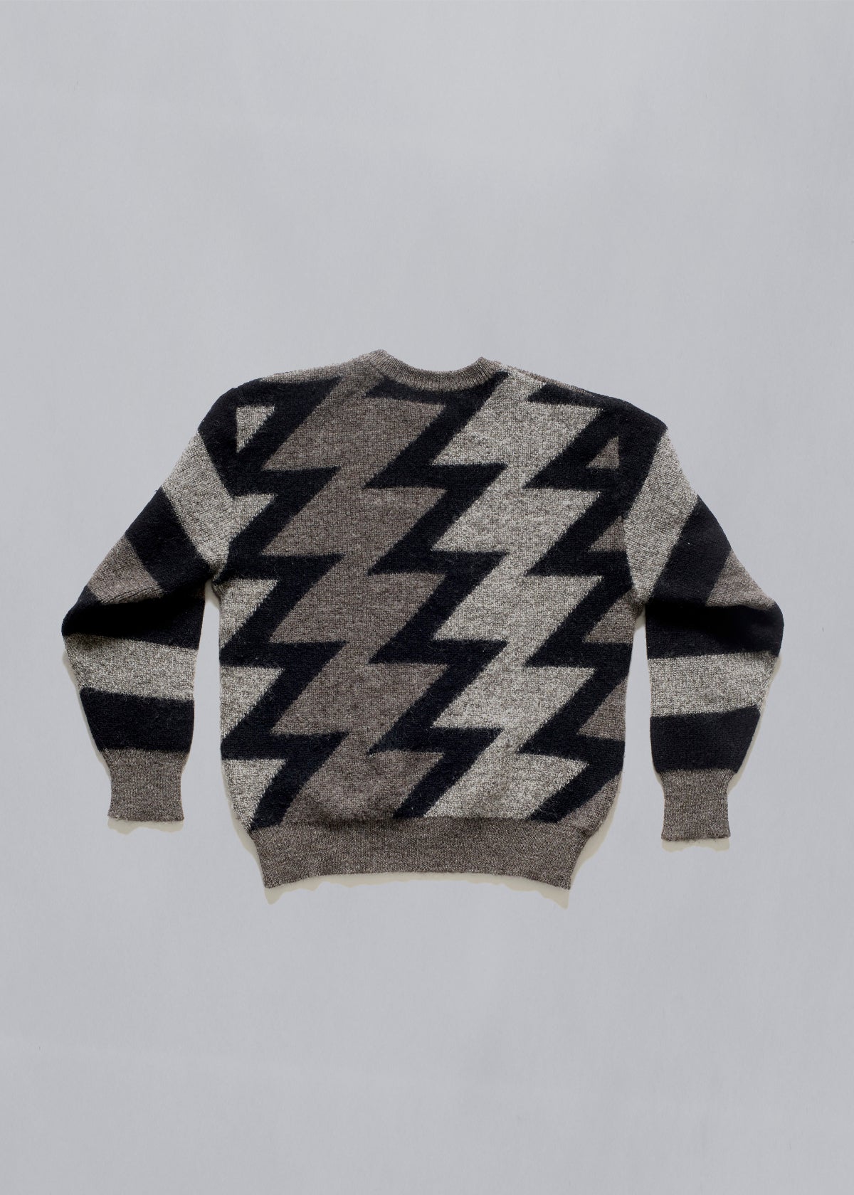 ZigZag Pattern Wool Crewneck Knit 1980's - Medium
