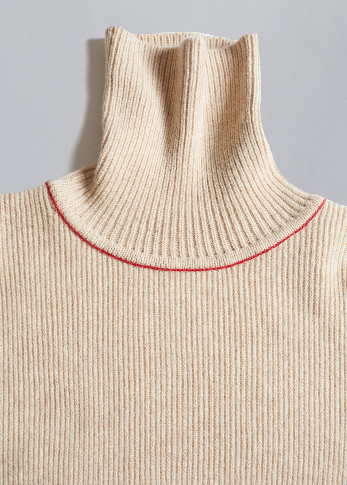 Natural Wool Turtleneck Knit 2000's - Large - The Archivist Store