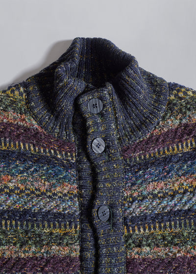 Boucle Wool Reversible Cardigan 1980's - X-Large - The Archivist Store