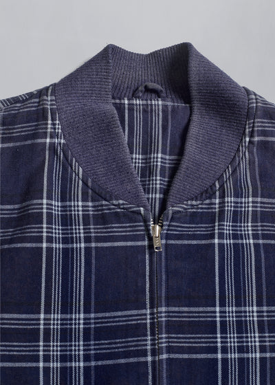 Homme Checkered Cotton Bomber Jacket 1980's - Medium - The Archivist Store