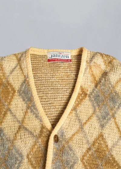 Jantzen Argyle Mohair Cardigan 1960's - X-Large - The Archivist Store
