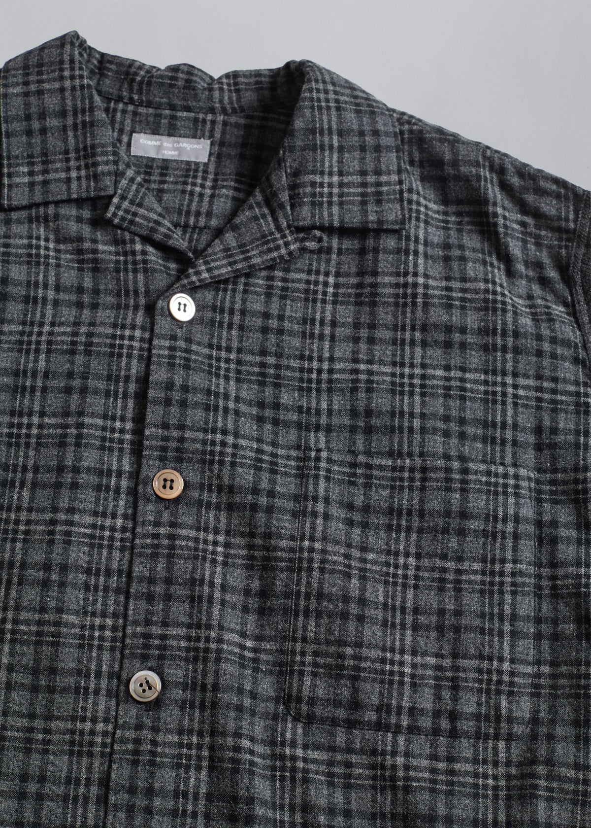 Homme Wool Checkered Shirt 2002 - Medium - The Archivist Store