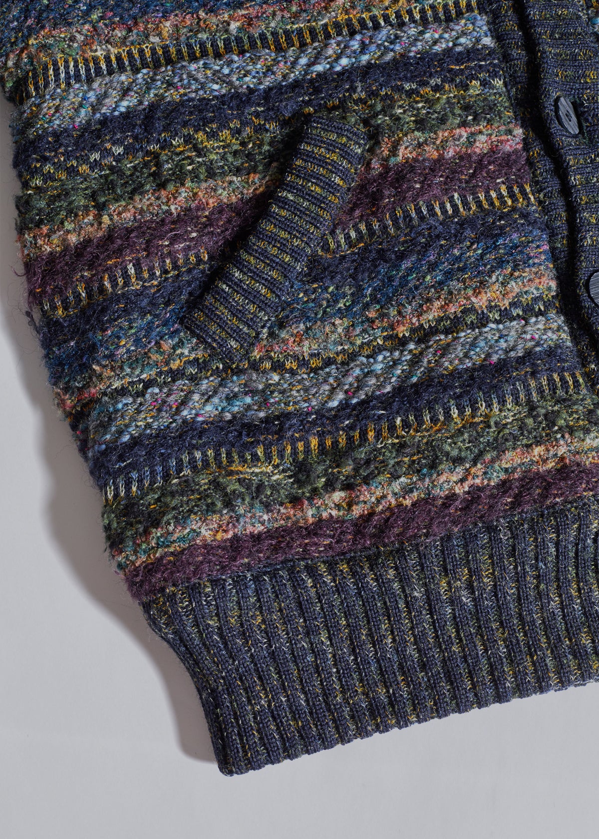 Boucle Wool Reversible Cardigan 1980's - X-Large - The Archivist Store