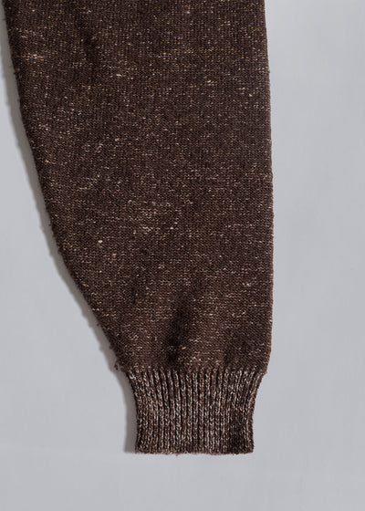 Brown Mix Knitted Polo 1980's - Medium - The Archivist Store
