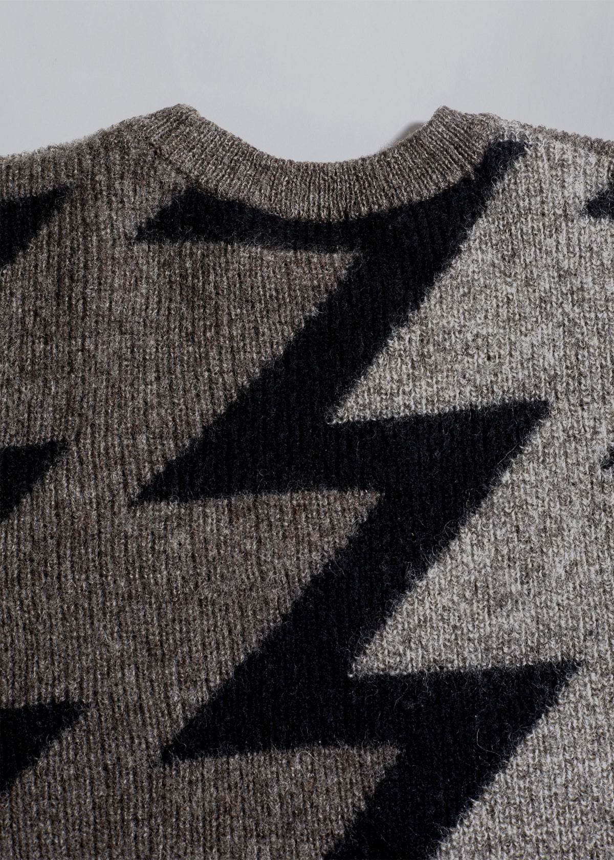 ZigZag Pattern Wool Crewneck Knit 1980's - Medium