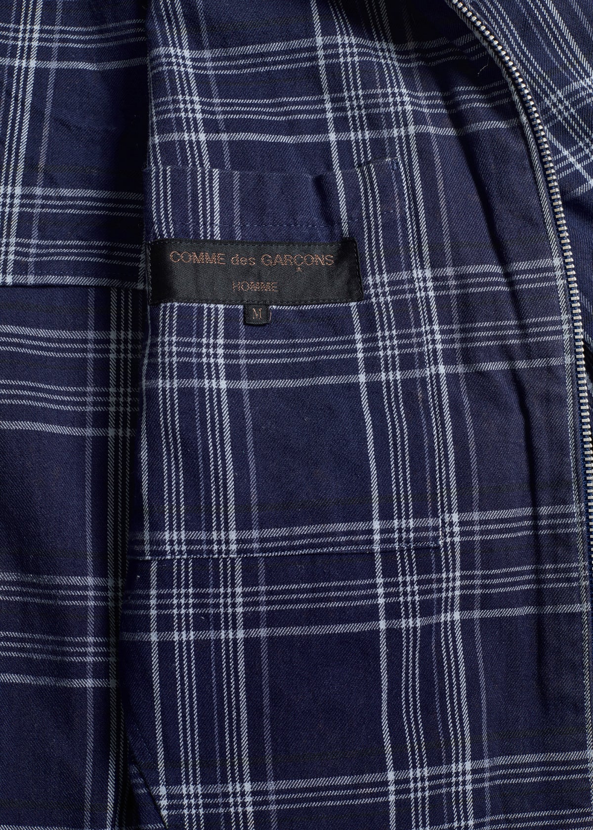 Homme Checkered Cotton Bomber Jacket 1980's - Medium - The Archivist Store