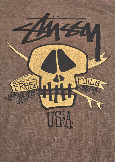 Fresh Foils Skull Hooded Sweatshirt 1991 - Large - The Archivist Store