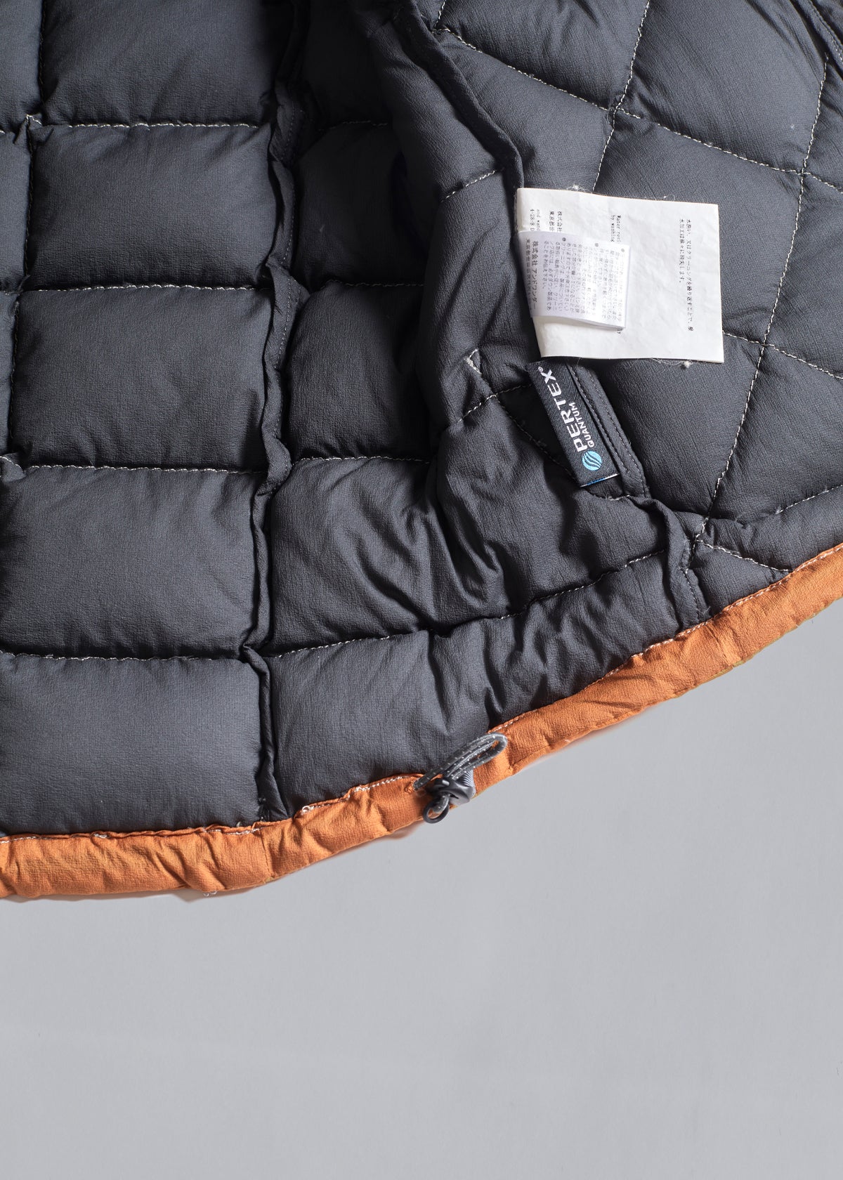 Diamond Stitch Down Jacket Orange AW2019 - Small - The Archivist Store