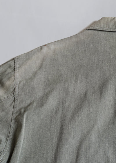Homme Grey Cotton Zip Work Jacket 1988 - Medium - The Archivist Store