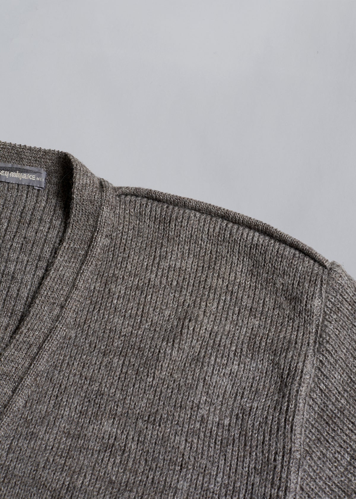 Mixed Lines Wool Cardigan 1980's - Large - The Archivist Store